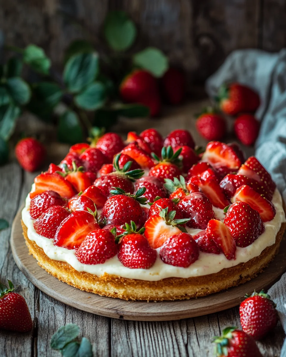 Omas Erdbeerkuchen mit Pudding