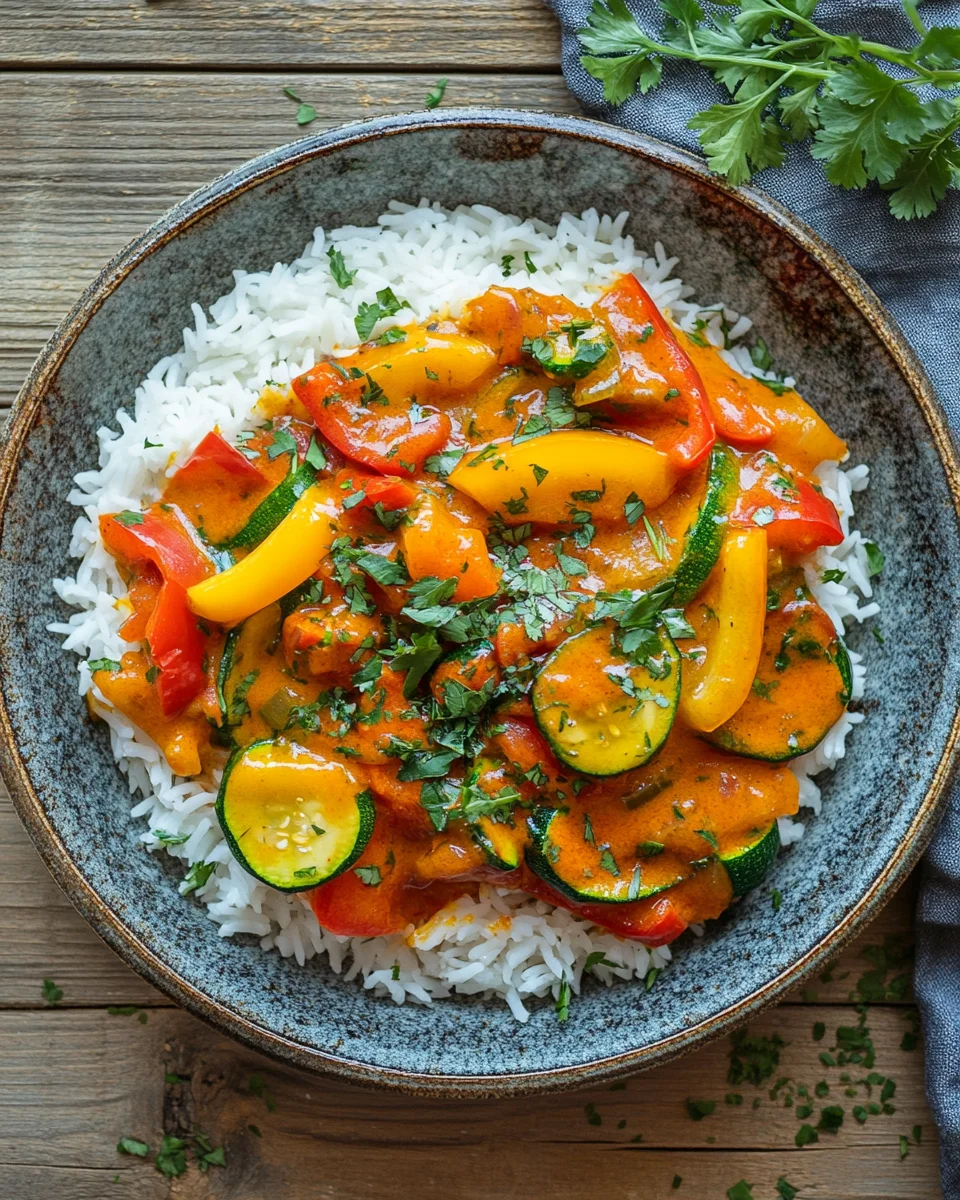 Paprika-Zucchini-Rahm-Hähnchen