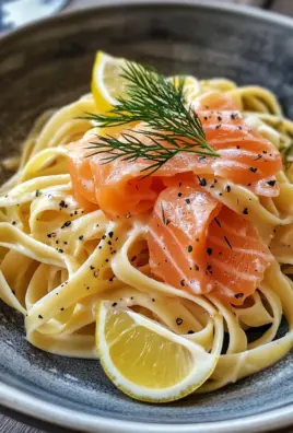 Pasta mit Lachs und Sahnesoße