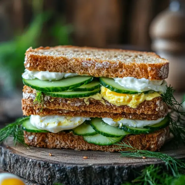 Thunfisch Sandwich mit Ei und Gurke